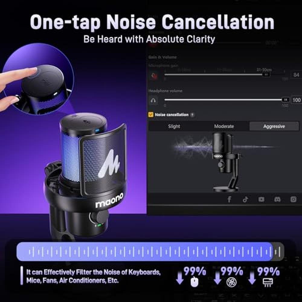Mic Maono: Maono DM40 Wireless Microphone for PC Gaming and – In Use