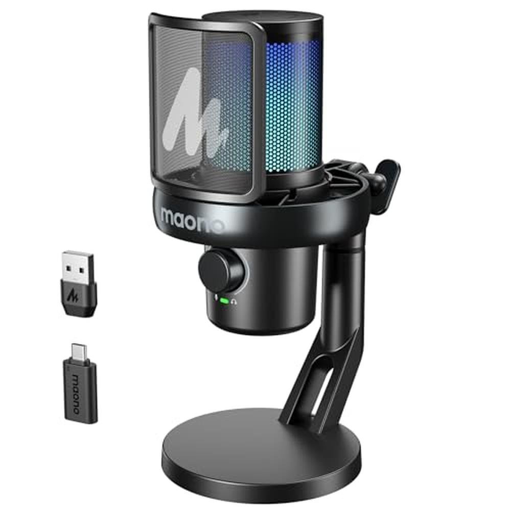 MAONO Wireless/USB Microphone – Front View