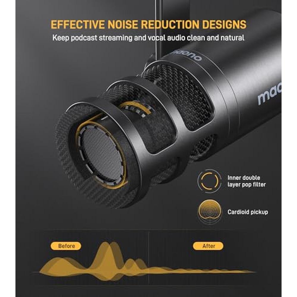 MAONO XLR Podcast Dynamic Microphone – Close-up Detail