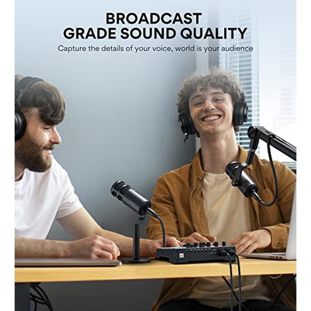 MAONO XLR Podcast Microphone: Cardioid Studio Dynamic Metal – Close-up Detail