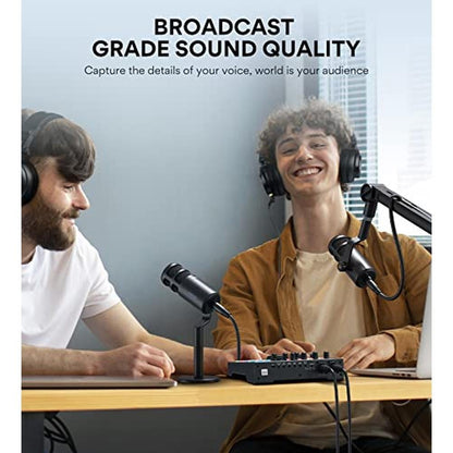MAONO XLR Podcast Microphone: Cardioid Studio Dynamic Metal – Close-up Detail