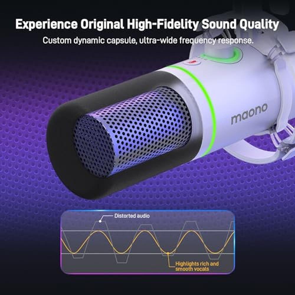 MAONO XLR: MAONO PD200X Dynamic Microphone Kit – Side View