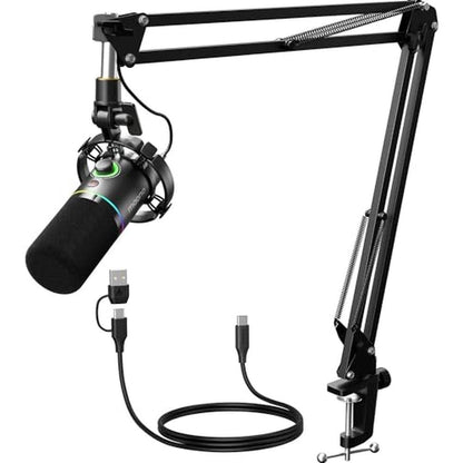 Maono XLR: Maono PD200XS Dynamic Microphone Kit with RGB – Front View