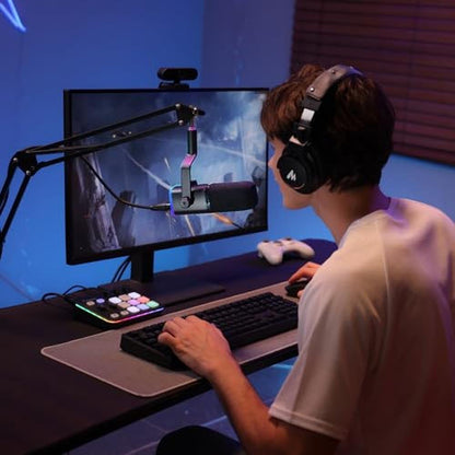 MAONO XLR/USB Gaming Microphone for PC – Side View