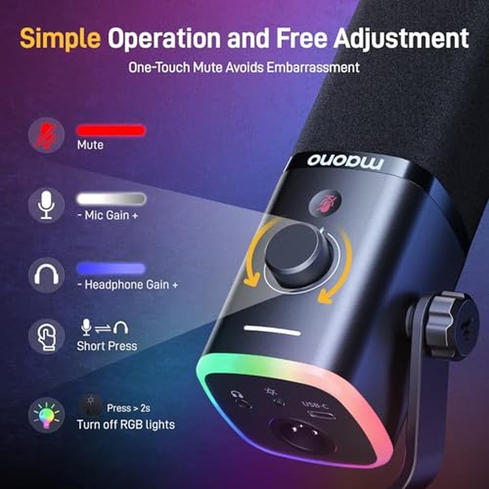 MAONO XLR/USB Gaming Microphone for PC – In Use