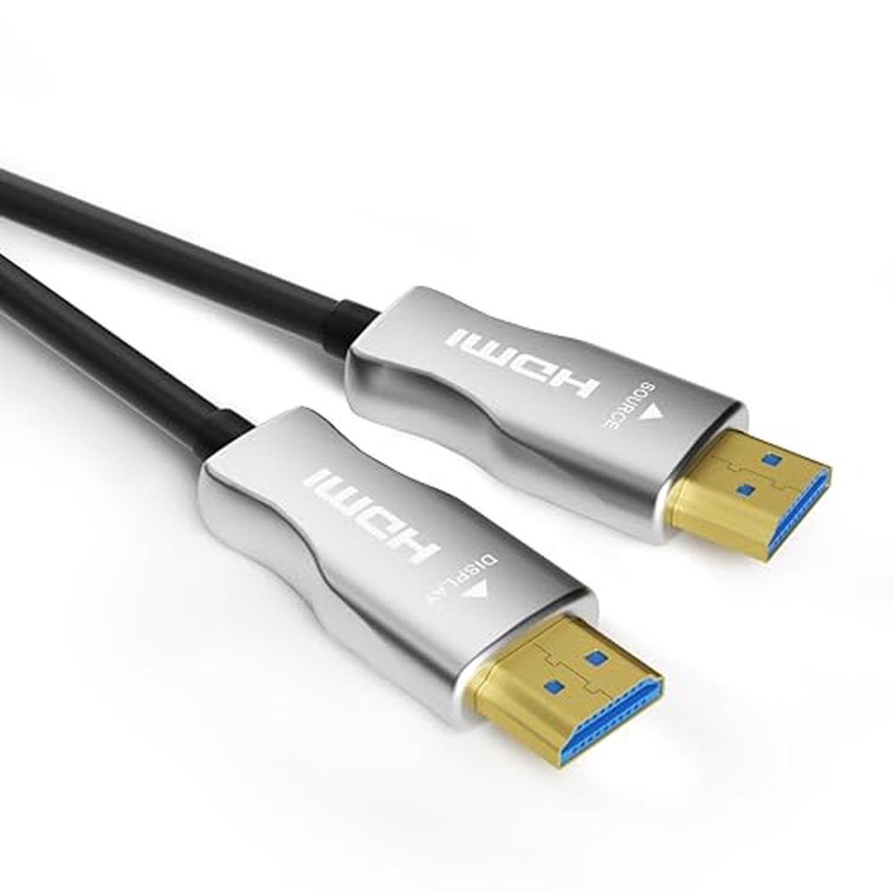 Fiber Cable: MavisLink 4K Fiber Optic HDMI Cable 75ft High – Front View
