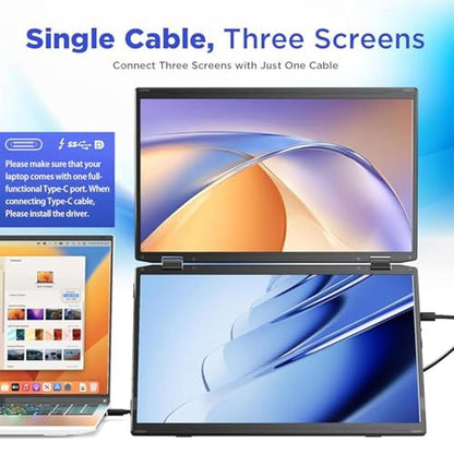 Laptop Dual Monitor: Maxfree 15.6 FHD 1080p Portable – Side View
