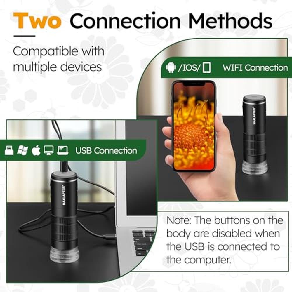 Microscope Digital: MAXLAPTER Wireless Digital Microscope – Close-up Detail