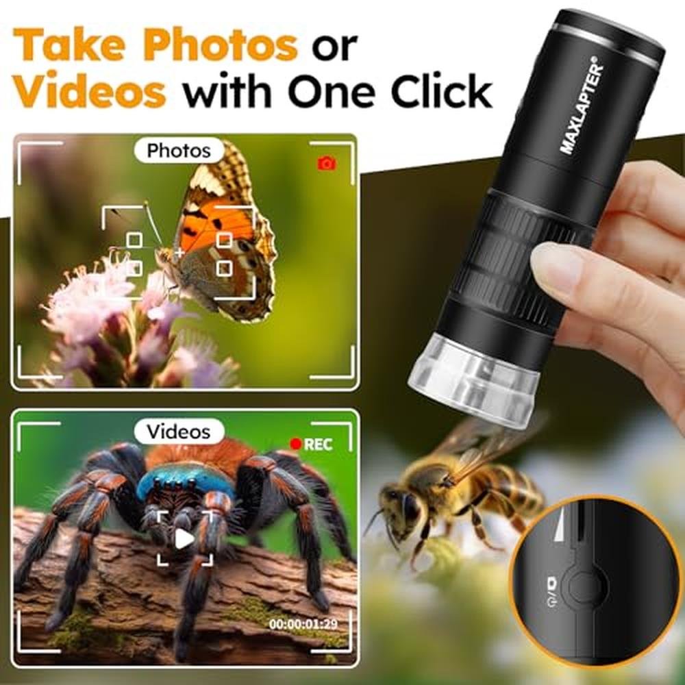 Microscope Digital: MAXLAPTER Wireless Digital Microscope – In Use