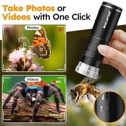 Microscope Digital: MAXLAPTER Wireless Digital Microscope – In Use