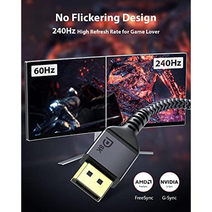 Maxonar 8K DisplayPort Cable 1.4 – Side View