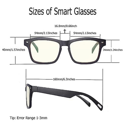 Glasses Bluetooth: Meagtlva Smart Glasses for Men – Close-up Detail