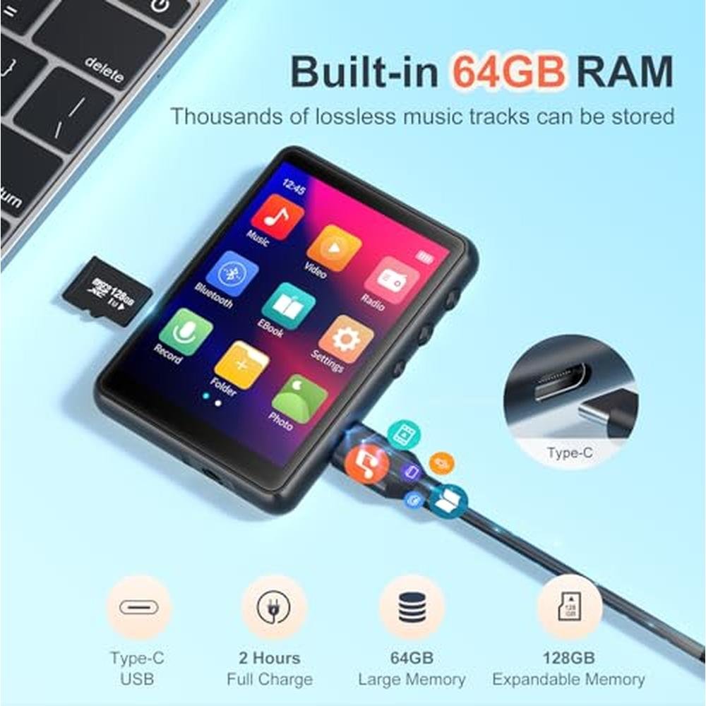 MP3 Player Mechen: Mechen 64GB Bluetooth 5.3 with 2.4 Full – Packaging