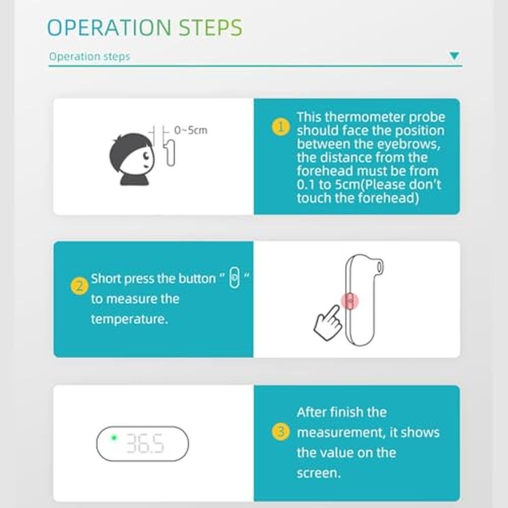 Medical Forehead: Digital Thermometer with Backlight Fever – Close-up Detail