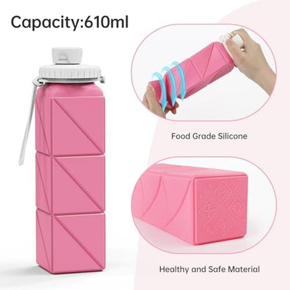 Water Bottle: Mefold Collapsible Water Bottle for Travel – Side View