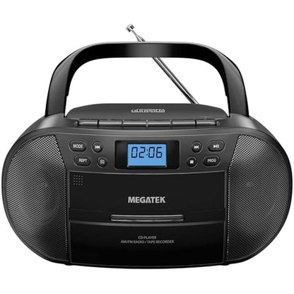MEGATEK CBR510 Portable CD/Cassette Player Boombox – Front View