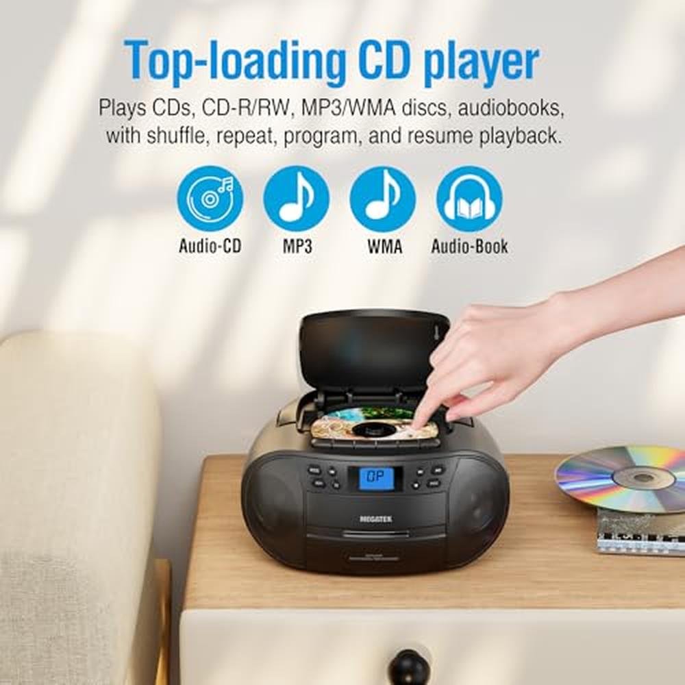 MEGATEK CBR510 Portable CD/Cassette Player Boombox – Close-up Detail