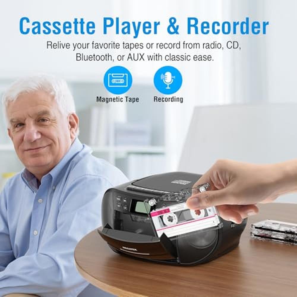 MEGATEK CBR510 Portable CD/Cassette Player Boombox – In Use