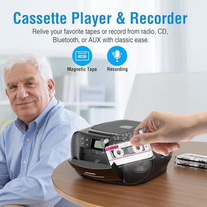 MEGATEK CBR510 Portable CD/Cassette Player Boombox – In Use