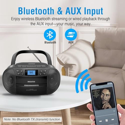 MEGATEK CBR510 Portable CD/Cassette Player Boombox – Packaging