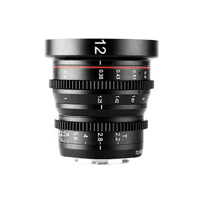 Meike 12mm T2.2 Manual Focus Wide Angle Fixed Prime Cinema – Front View
