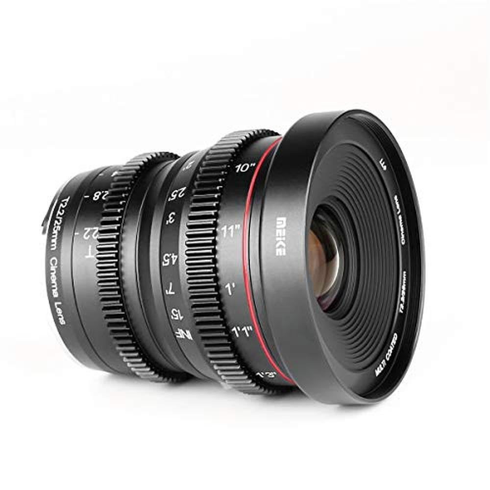 Meike 25mm: Meike 25mm T2.2 Manual Focus Prime Mini Cinema – Front View