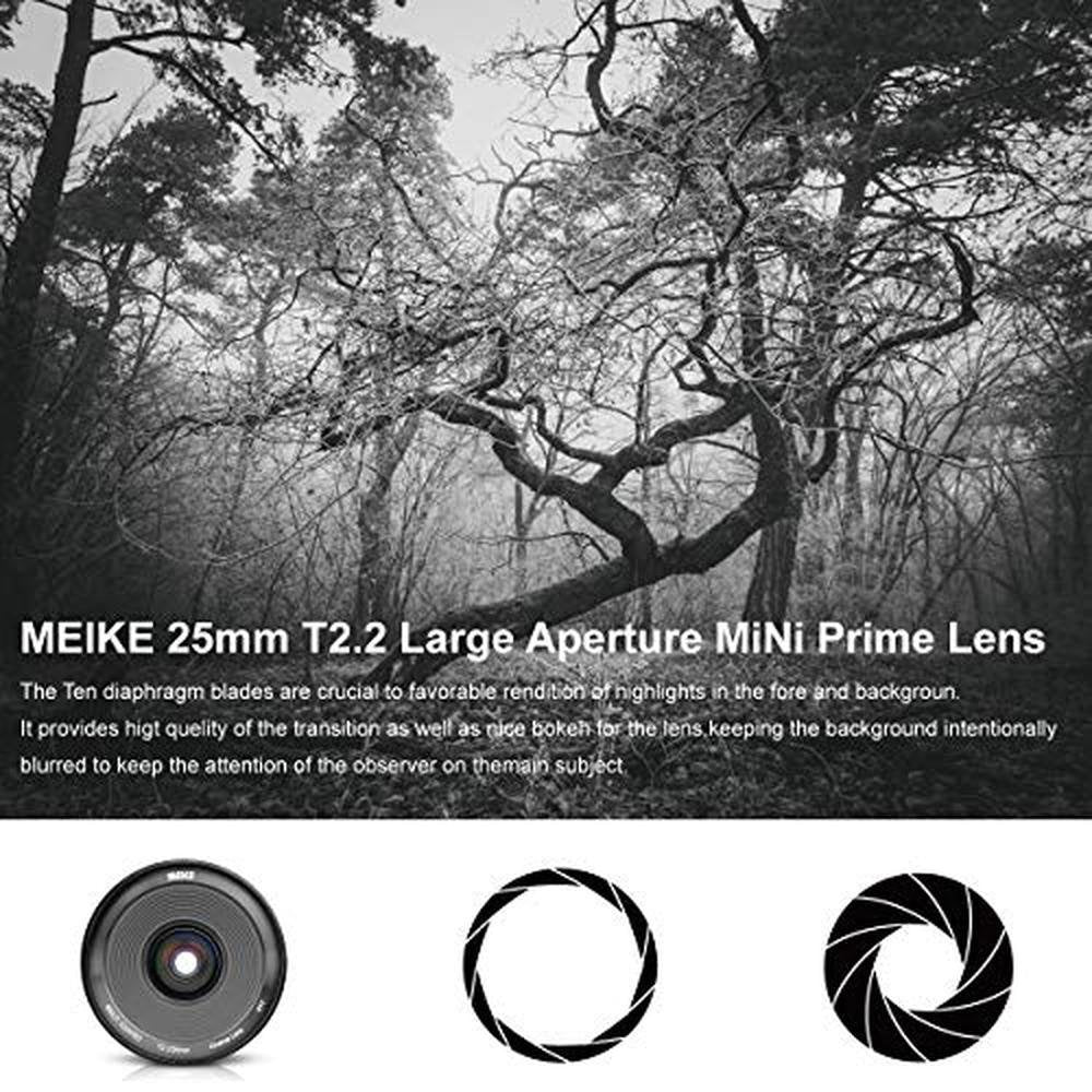 Meike 25mm: Meike 25mm T2.2 Manual Focus Prime Mini Cinema – Packaging