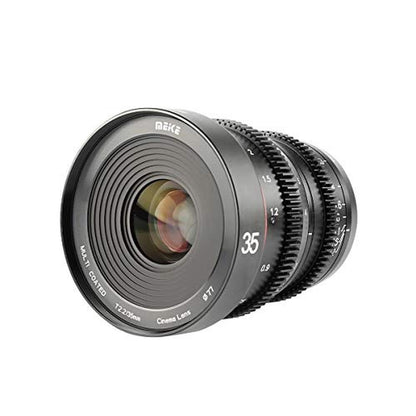 Meike 35mm: Meike 35mm T2.2 Mini Manual Focus Wide-Angle – Side View