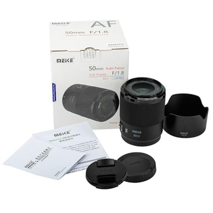 Meike 50mm: Meike 50mm F1.8 Full Frame AF STM Lens – Packaging