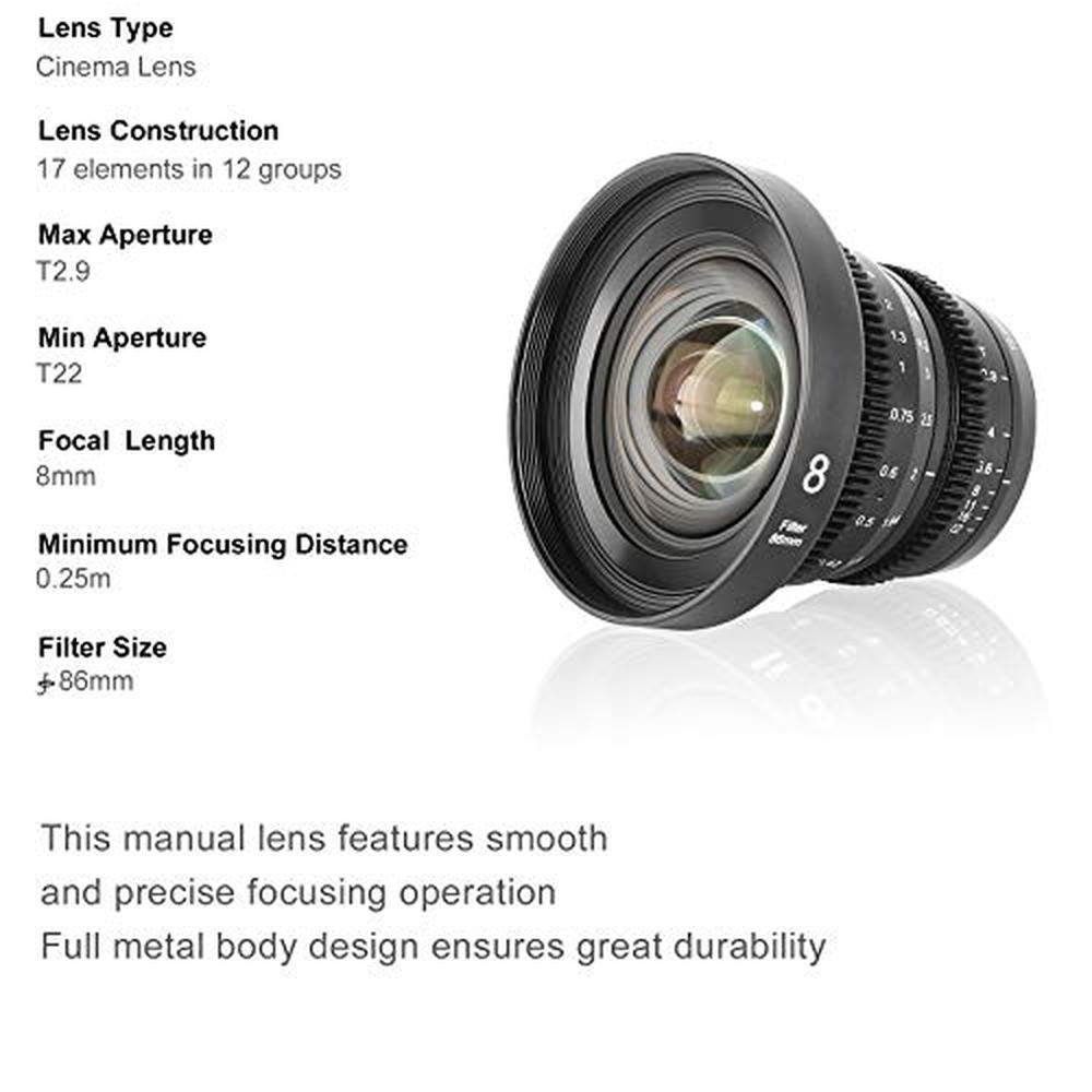 Meike 8mm: Meike 8mm T2.9 Mini Fixed Prime Manual Focus – In Use