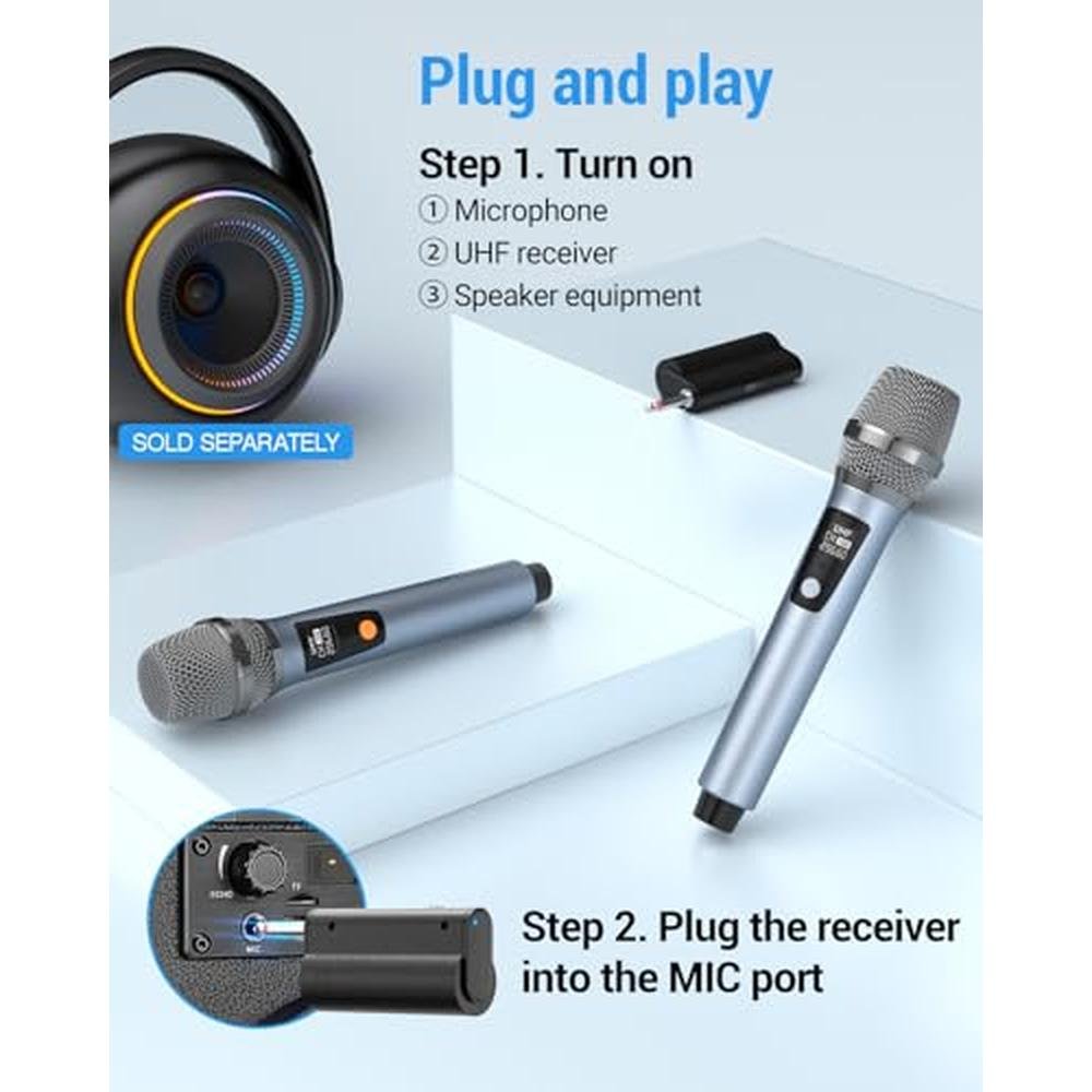 Meloace Rechargeable Wireless Microphone – Side View