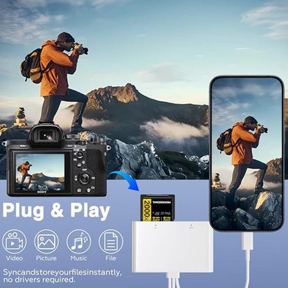Memory Stick: Premium 4-in-1 USB-C Lightning USB-A to SD TF – Packaging