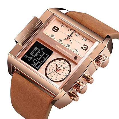 Watch Men: Men's Square Large Face Digital Sports Watch LED – In Use