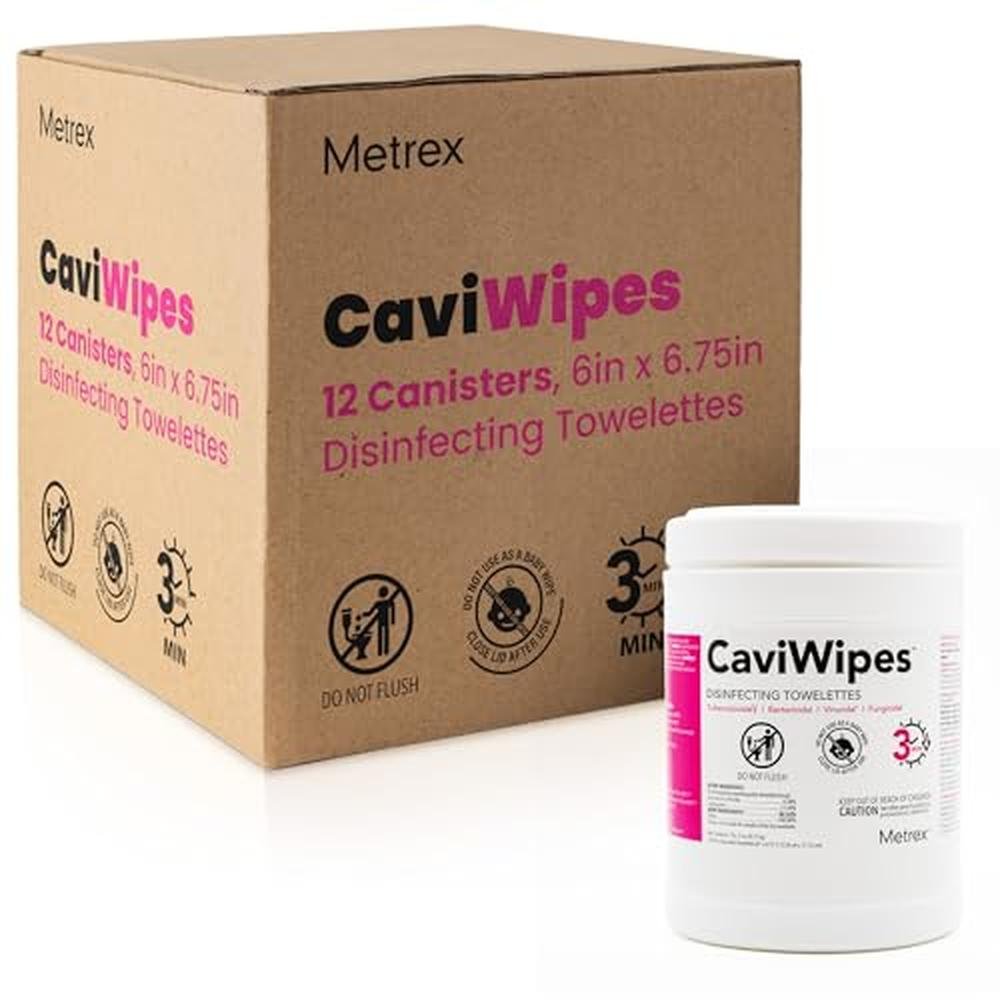 Disinfecting Non Toxic Wipes: Metrex CaviWipes 13-1100 – Front View