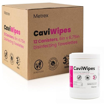 Disinfecting Non Toxic Wipes: Metrex CaviWipes 13-1100 – Front View