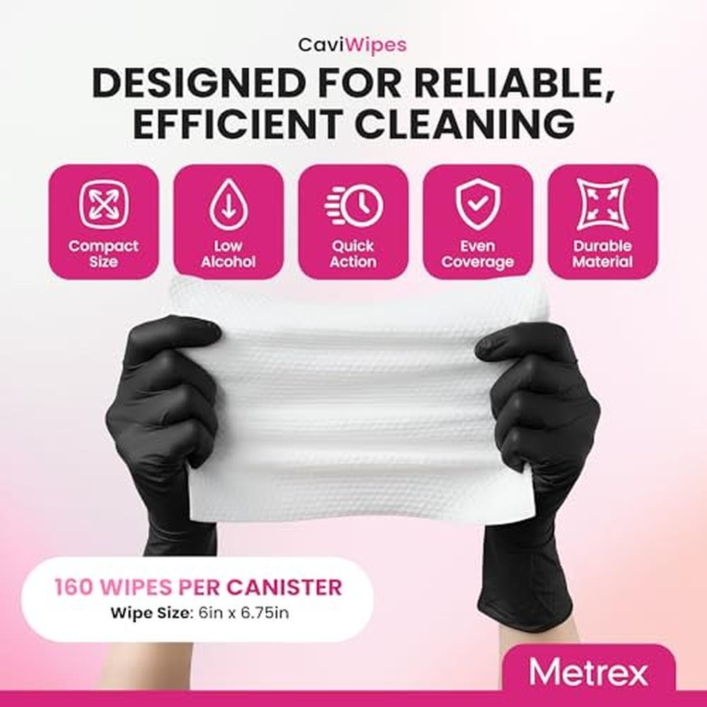 Disinfecting Non Toxic Wipes: Metrex CaviWipes 13-1100 – Close-up Detail