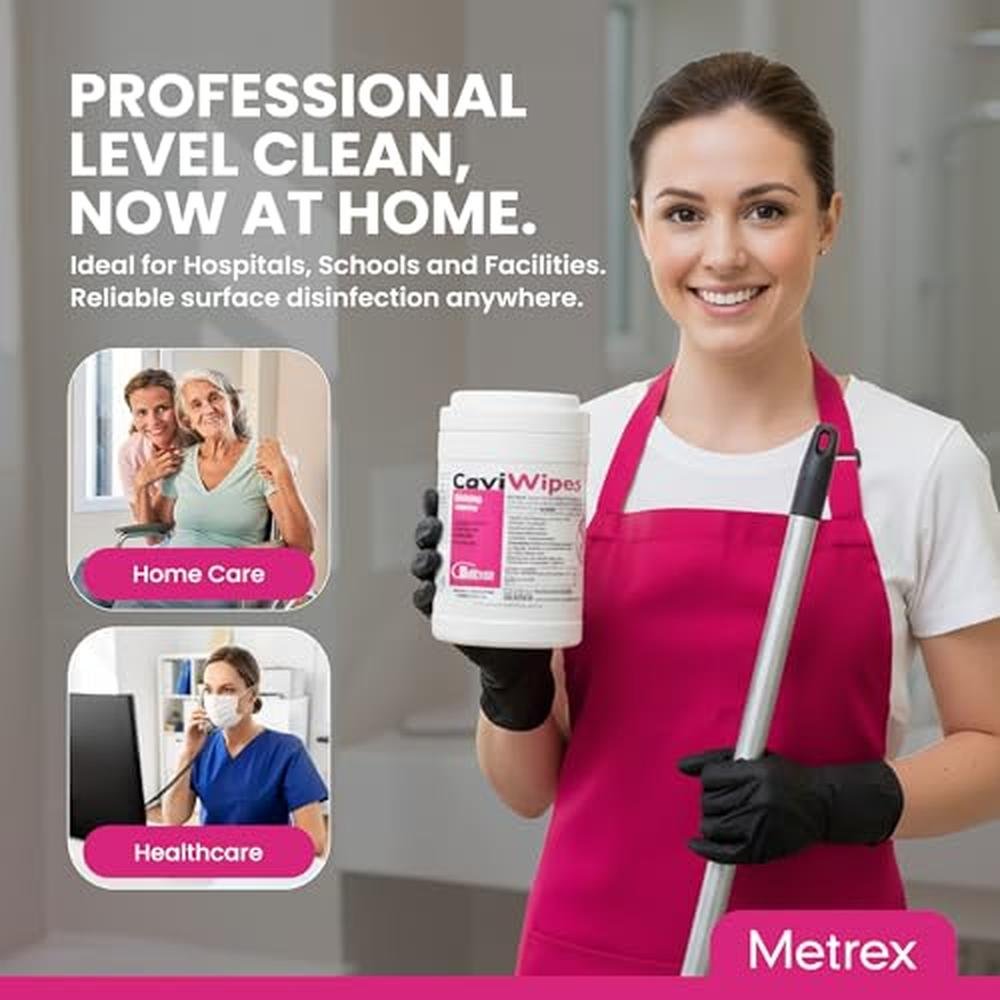 Disinfecting Non Toxic Wipes: Metrex CaviWipes 13-1100 – Packaging