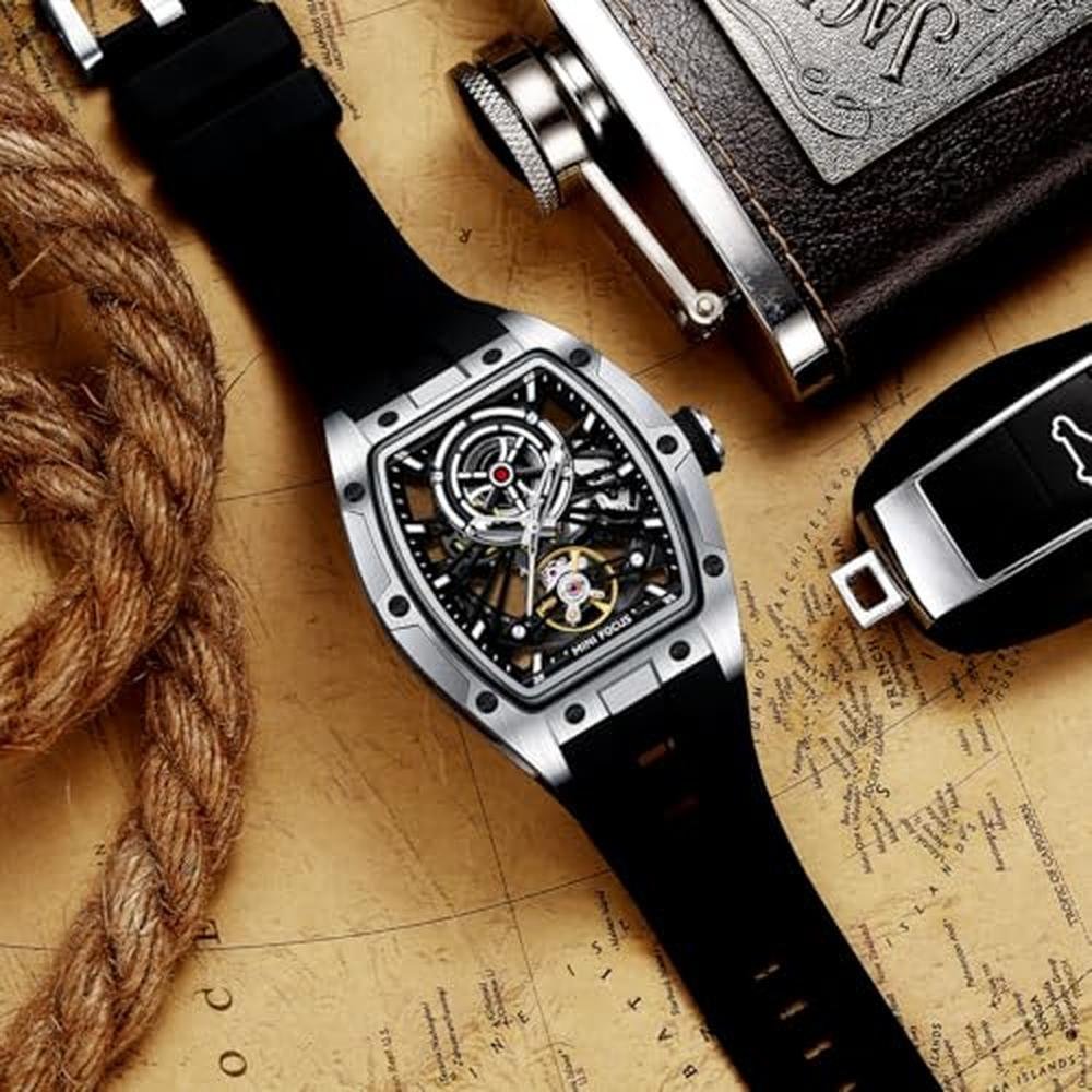 Men Watches: MF MINI FOCUS Unique Automatic Mechanical Watch – Side View