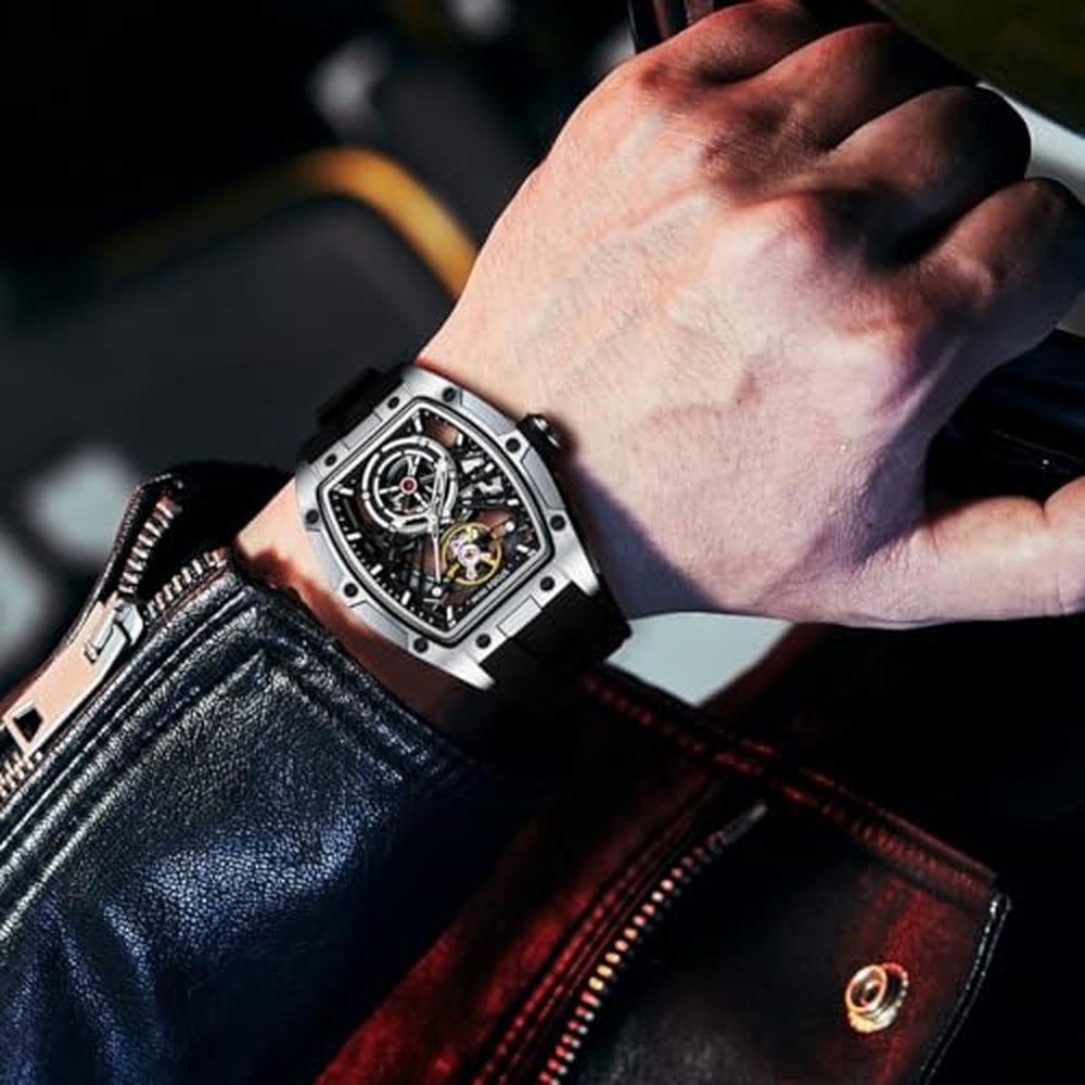 Men Watches: MF MINI FOCUS Unique Automatic Mechanical Watch – Close-up Detail