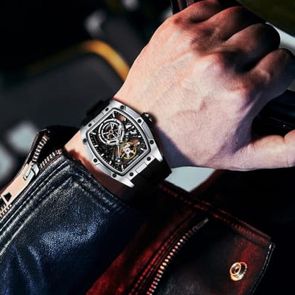 Men Watches: MF MINI FOCUS Unique Automatic Mechanical Watch – Close-up Detail