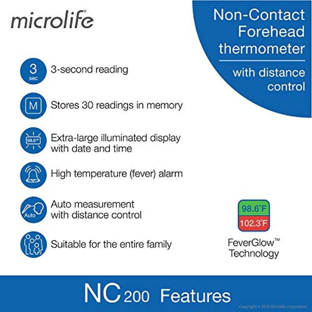 Thermometer Microlife: Microlife Non-Contact Forehead – Side View