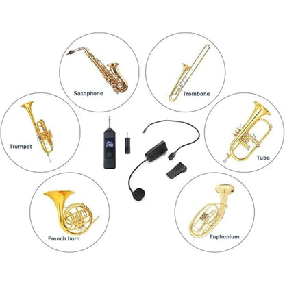 Microphone Saxophone: MICVISTA Wireless Clip-On Instrument – Side View