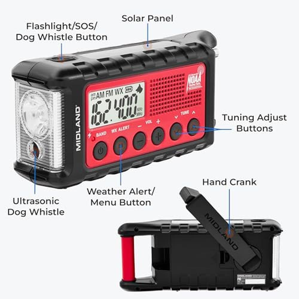 Emergency Weather Radio: Midland ER310 Multiple Power – Packaging