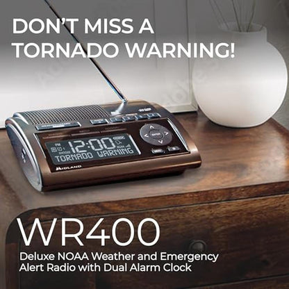 Radio Emergency: Midland WR400 Weather Radio Deluxe NOAA – Close-up Detail