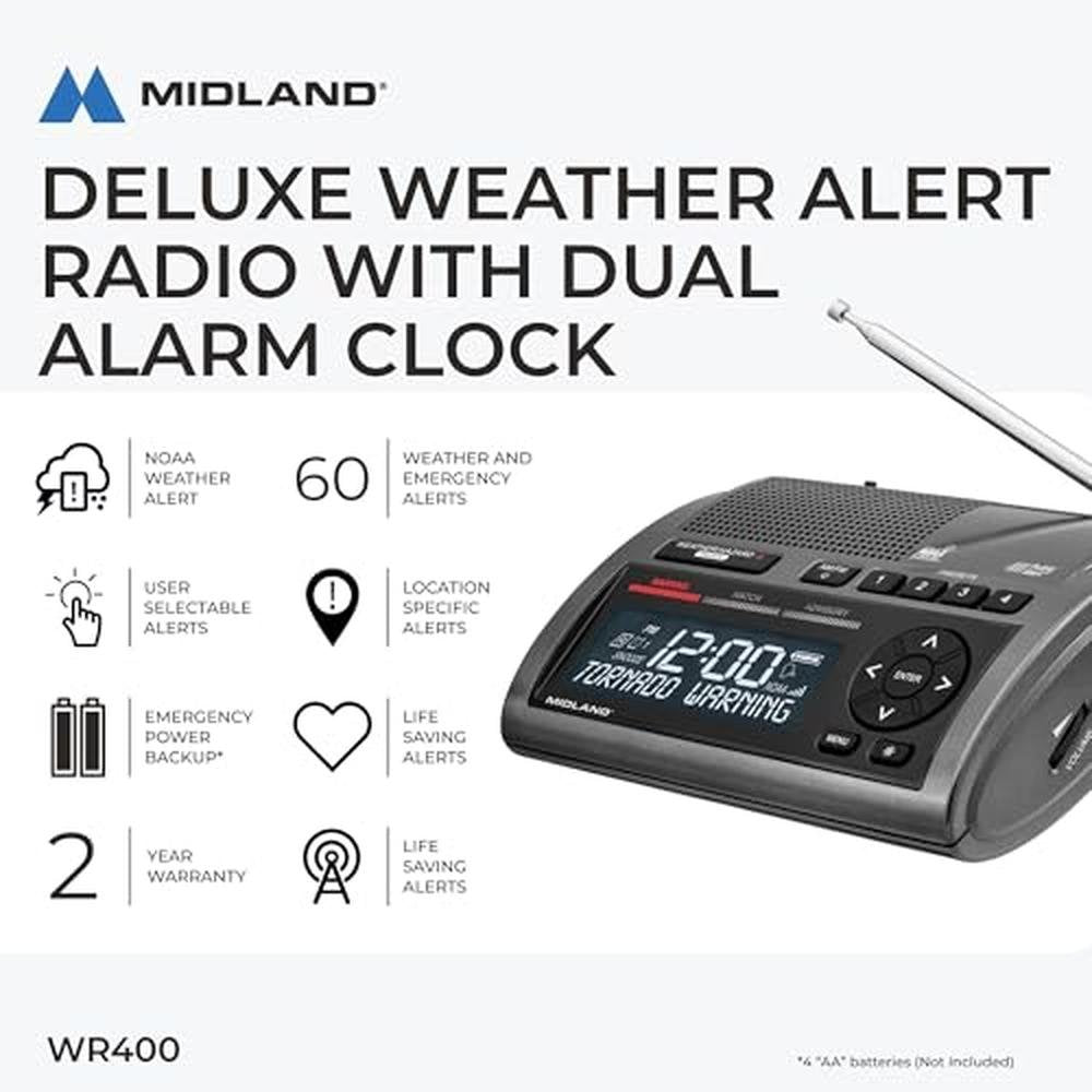 Radio Emergency: Midland WR400 Weather Radio Deluxe NOAA – In Use
