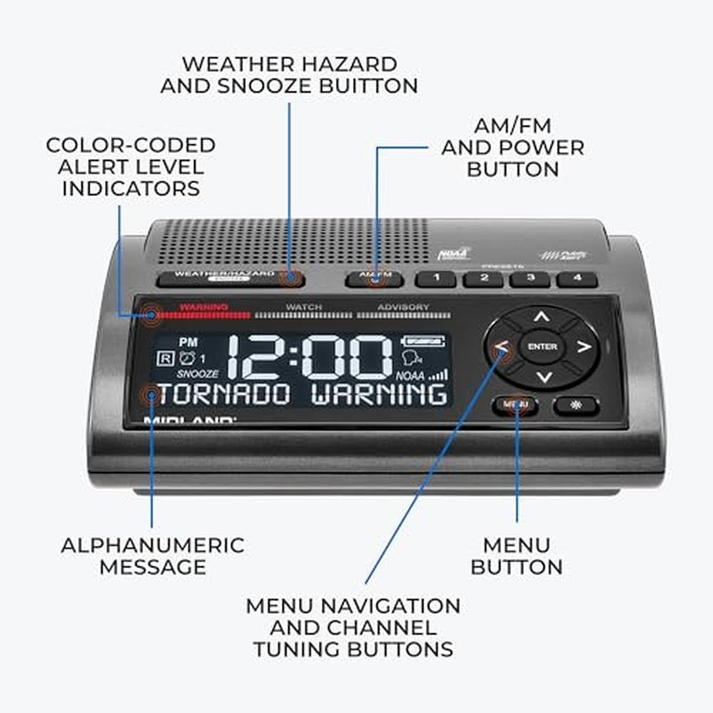 Radio Emergency: Midland WR400 Weather Radio Deluxe NOAA – Packaging