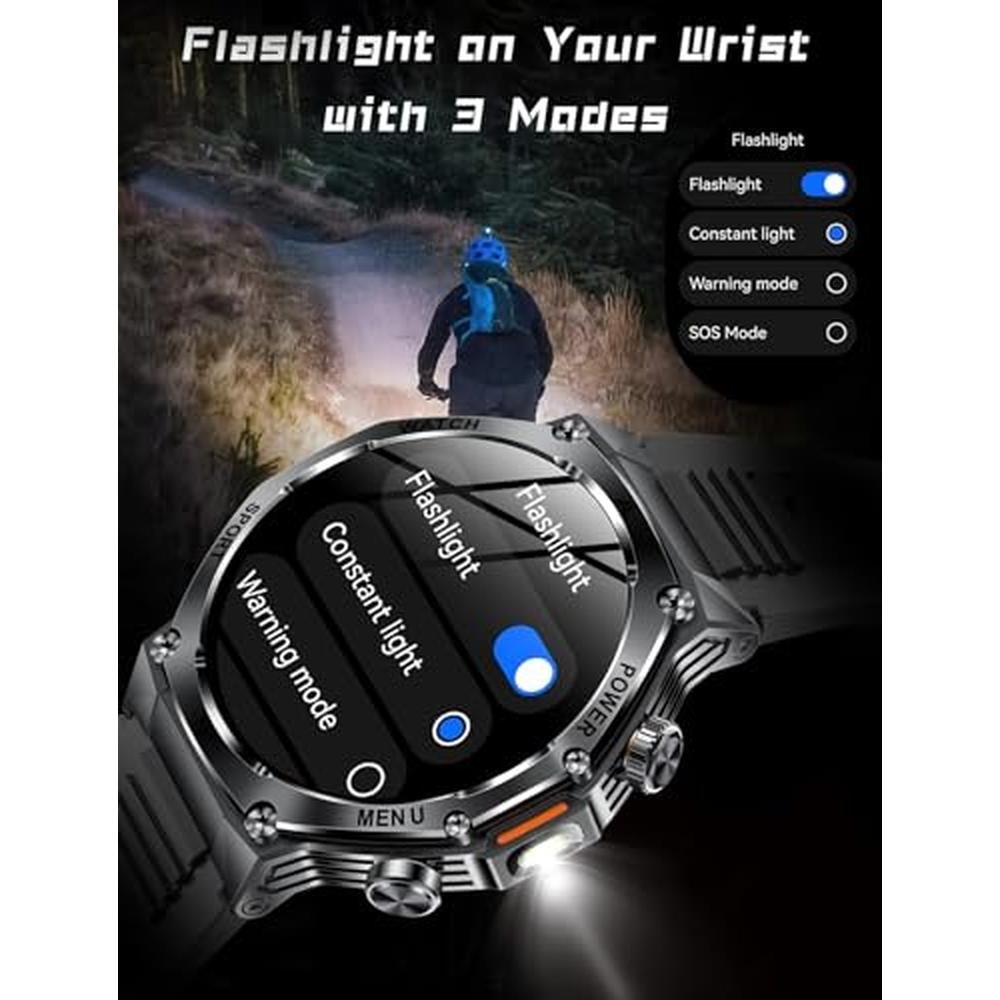 Military Watch: KPEP Military Smart Watch for Men 800mAh – Close-up Detail