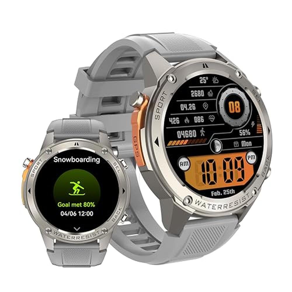 Military Watch: MIDDOW Military Smart Watch with GPS – Front View