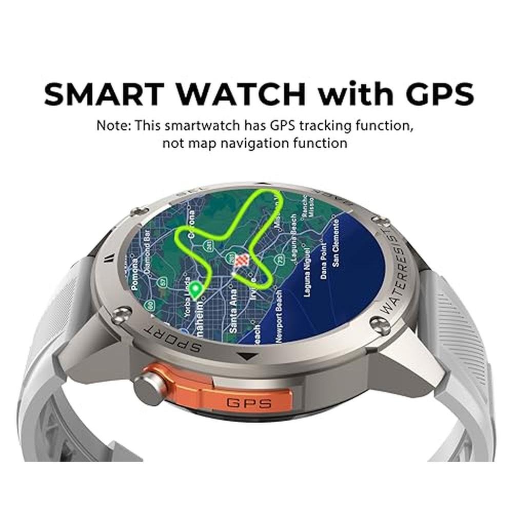 Military Watch: MIDDOW Military Smart Watch with GPS – Side View
