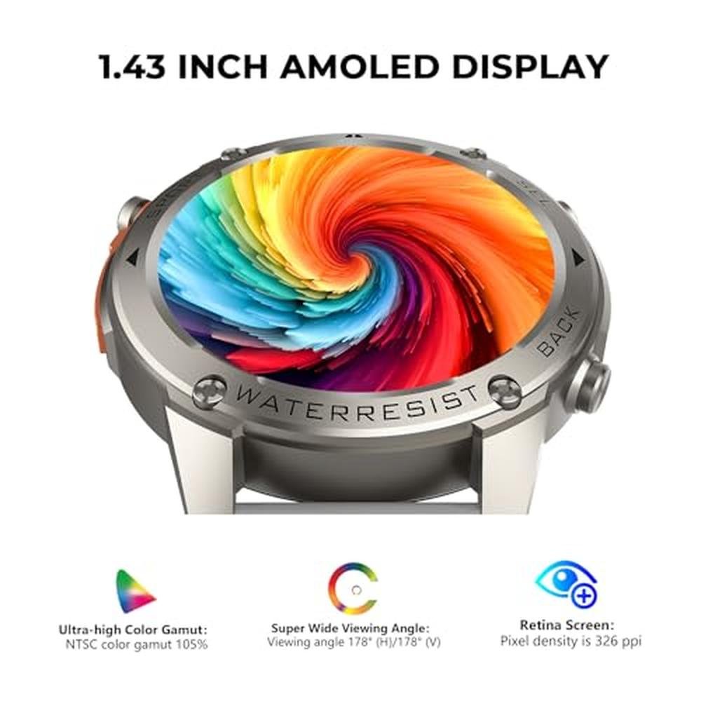 Military Watch: MIDDOW Military Smart Watch with GPS – Close-up Detail